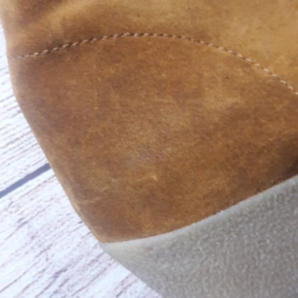 J. Crew made in Italy suede wedge booties size 7